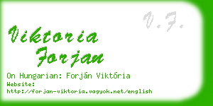 viktoria forjan business card